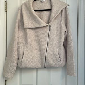 CABi knit Moto jacket in oatmeal
